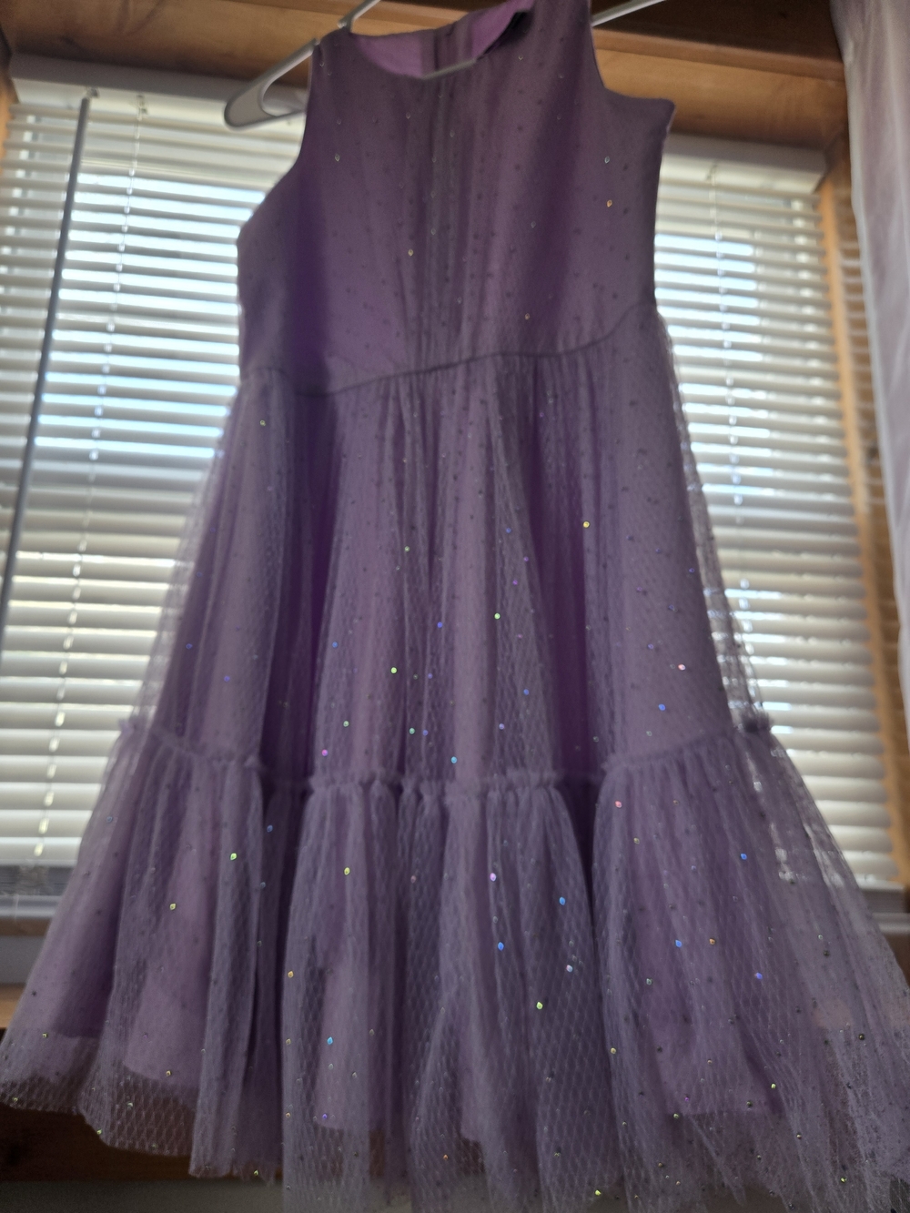 Rare Editions Lilac Rhinestone Dress - Picture 3 of 4